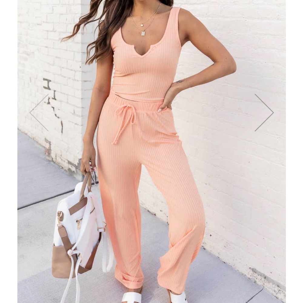 Pink Lily Two-Piece orange set